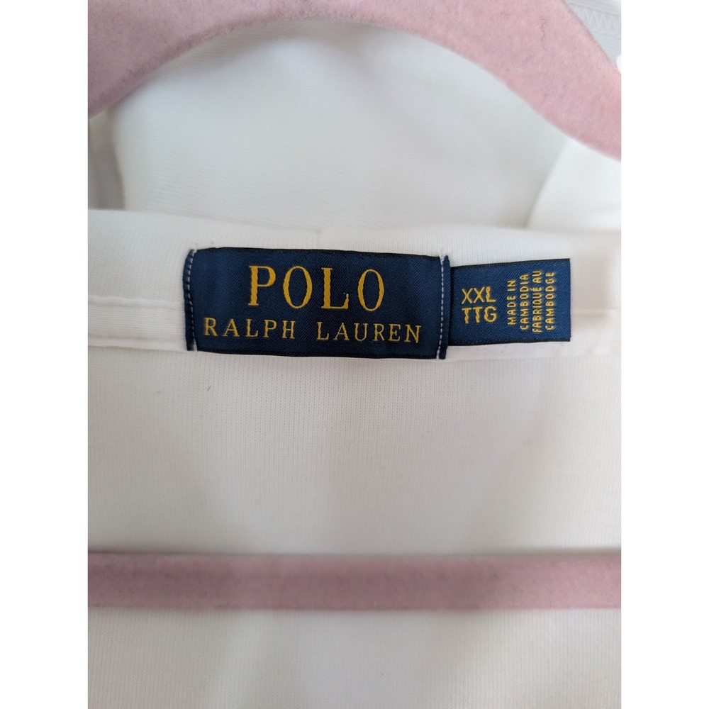 White Polo Ralph Lauren Double-Knit Full-Zip Hoodie and matching joggers 2XL - Picture 3 of 16
